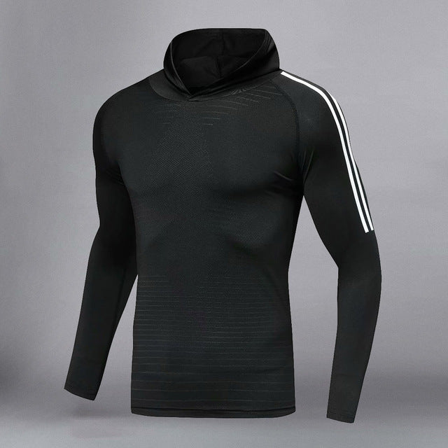 3pcs / set Men's Workout Sport Suit Gym Fitness Compression Clothes Running Jogging Sport Wear Exercise Workout Tights