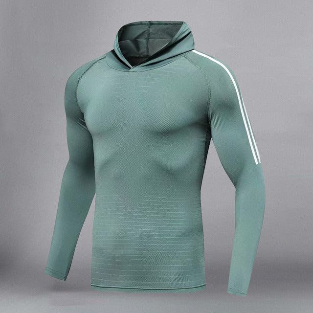 3pcs / set Men's Workout Sport Suit Gym Fitness Compression Clothes Running Jogging Sport Wear Exercise Workout Tights