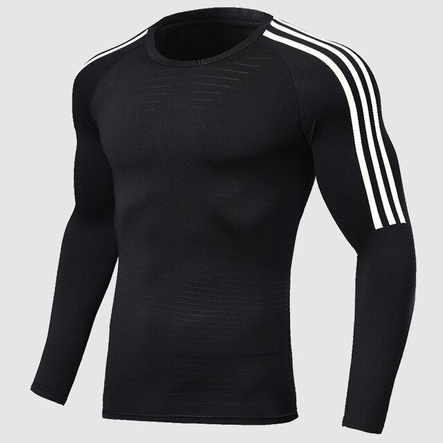 3pcs / set Men's Workout Sport Suit Gym Fitness Compression Clothes Running Jogging Sport Wear Exercise Workout Tights