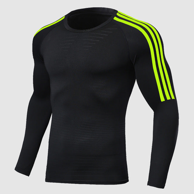 3pcs / set Men's Workout Sport Suit Gym Fitness Compression Clothes Running Jogging Sport Wear Exercise Workout Tights