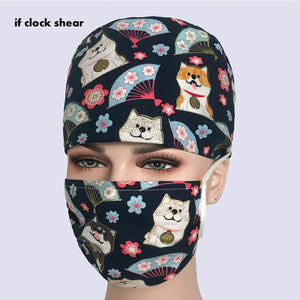 New Unisex pharmacy printing beauty men's surgery surgical hat practice nurse cap medical hospital doctor laboratory printing