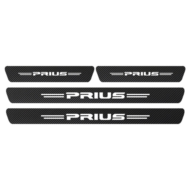 4pcs/set Car Door Sill waterproof Sticker Carbon Fiber Protective Sticker for Toyota Prius auris hilux Corolla Camry RAV4
