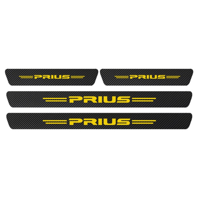 4pcs/set Car Door Sill waterproof Sticker Carbon Fiber Protective Sticker for Toyota Prius auris hilux Corolla Camry RAV4