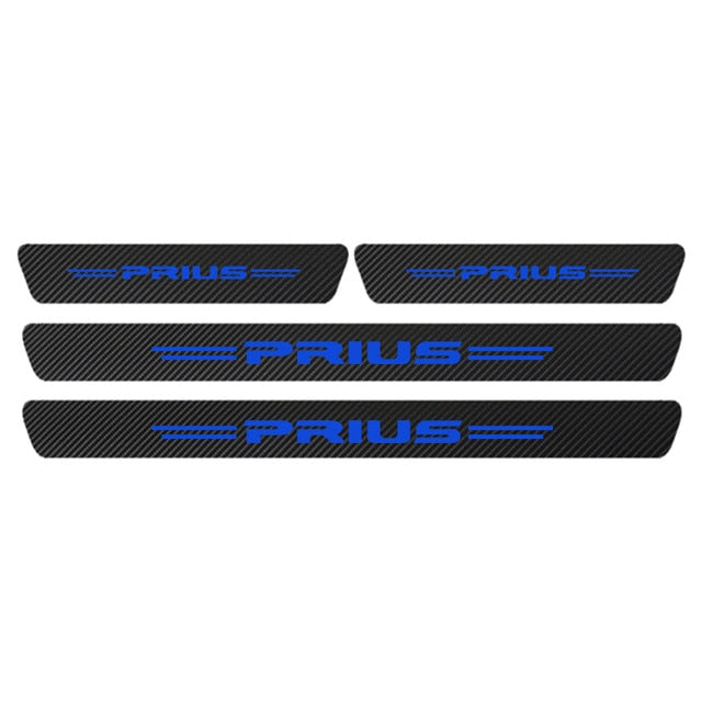 4pcs/set Car Door Sill waterproof Sticker Carbon Fiber Protective Sticker for Toyota Prius auris hilux Corolla Camry RAV4