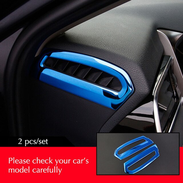 For Toyota Camry 2017 2018 XV70 Car Console Dashboard Air Conditioner Out-let Vent Frame Cover Sticker Trim Car Styling