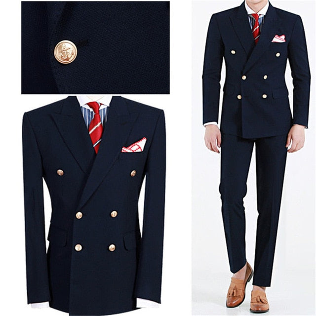 2018 White Double Breasted men wedding suits Blazer Skinny Tuxedo Custom kingsman Jacket mens suit terno Masculino jacket+pants