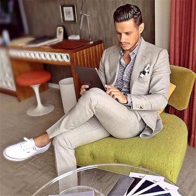 2018 White Double Breasted men wedding suits Blazer Skinny Tuxedo Custom kingsman Jacket mens suit terno Masculino jacket+pants