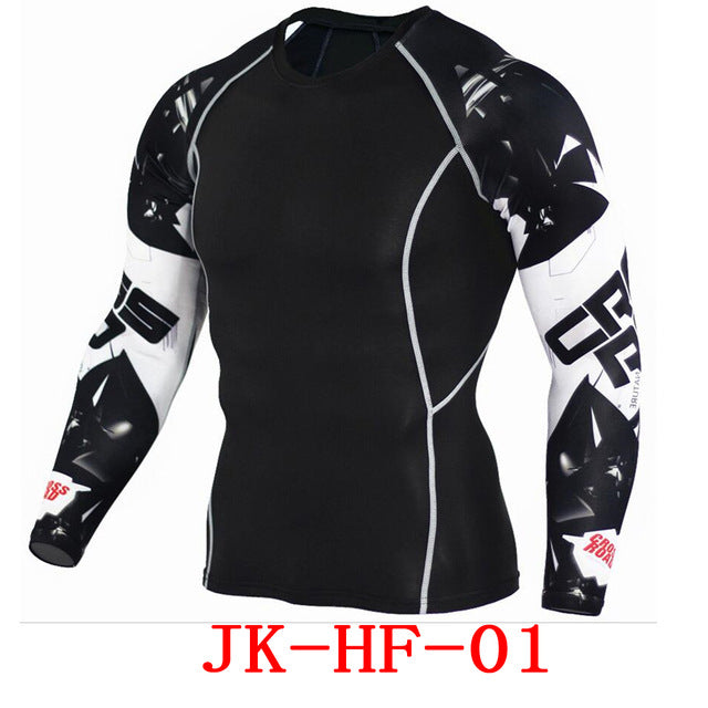Newest 2Pcs/Set Men's Tracksuit Gym Fitness Compression Sports Suit Clothes Running Jogging Sport Wear Exercise Workout Tights