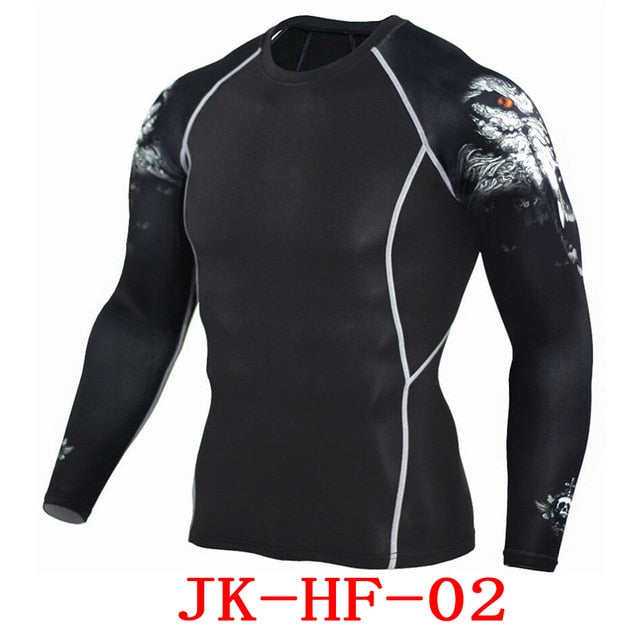 Newest 2Pcs/Set Men's Tracksuit Gym Fitness Compression Sports Suit Clothes Running Jogging Sport Wear Exercise Workout Tights