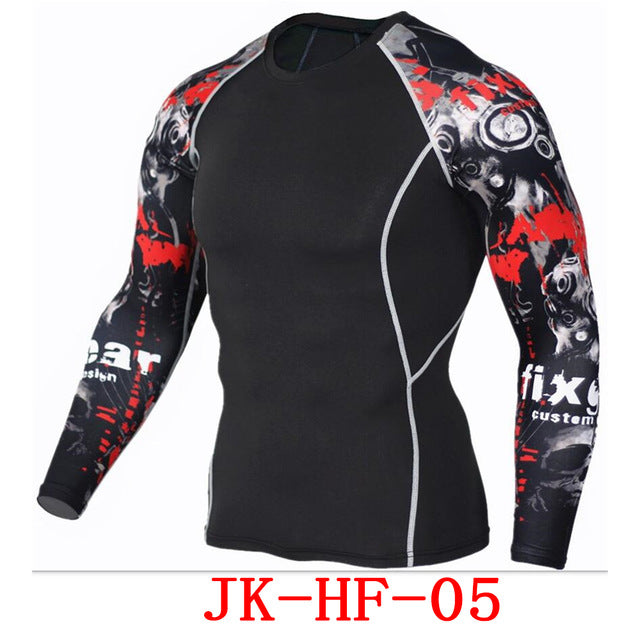 Newest 2Pcs/Set Men's Tracksuit Gym Fitness Compression Sports Suit Clothes Running Jogging Sport Wear Exercise Workout Tights