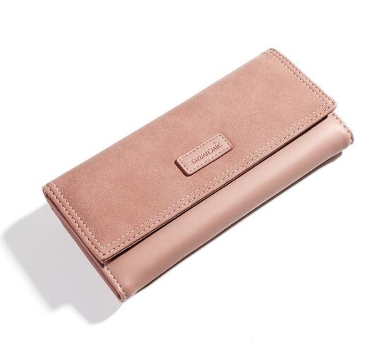 Wallet fashionable ladies' sanded leather long and large capacity wallet fashionable hand bag mobile phone bag