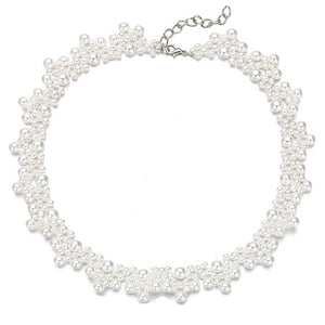 Elegant Flower Pearl Choker Necklaces For Women Gold Coin Bow Knot Pendant Necklace Long Chain Jewelry Party Gifts