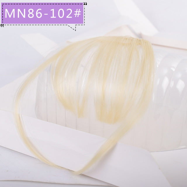 LVHAN air bangs pure bangs hair extension synthetic wig natural black light brown dark brown black high temperature fiber