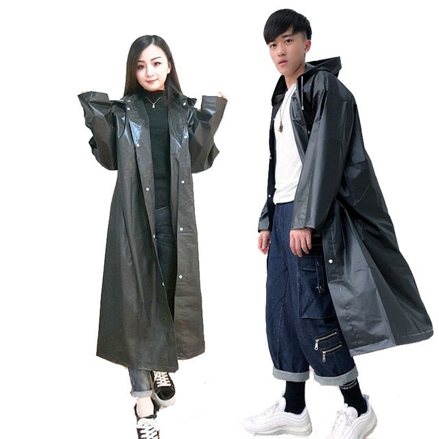 Women Raincoat Men Black Rain Clothes covers Impermeable Rainwear Capa de chuva chubasquero Poncho Waterproof Hooded Rain Coat