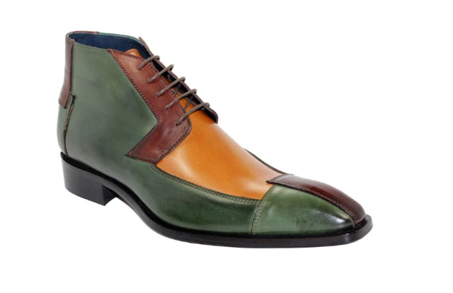 Men PU Leather Shoes Low Heel Casual Shoes Dress Shoes Brogue Shoes Spring Ankle Boots Vintage Classic Male Casual AB627