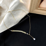 Kpop Fashion Pearl Choker Necklace Women Cute Girl Double Layer Chain Silver Gold Pendant Chokers Necklaces 2020 Jewelry Woman