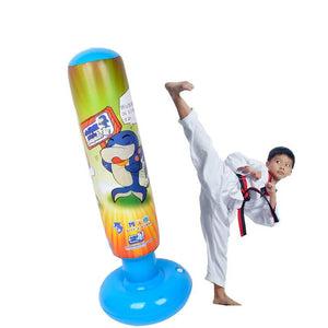 1.25M Kids Boxing Inflatable Punching Bag Muay Thai Taekwondo Equipment Kickboxing Fitness Equipment Venting Toy Dektop Sandbag