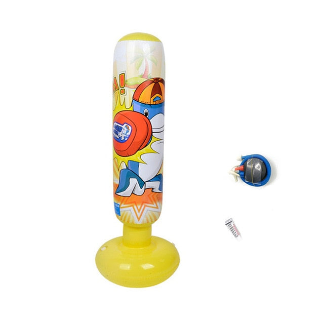 1.25M Kids Boxing Inflatable Punching Bag Muay Thai Taekwondo Equipment Kickboxing Fitness Equipment Venting Toy Dektop Sandbag