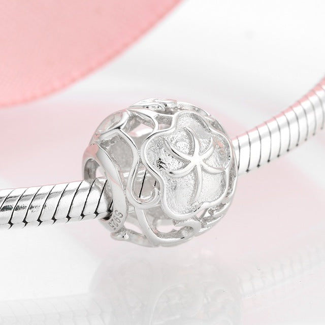 Fashion Flower Heart and Round Shape Charms Real 925 Sterling Silver Beads Fit Original Pandora Bracelet Bangles Jewelry making