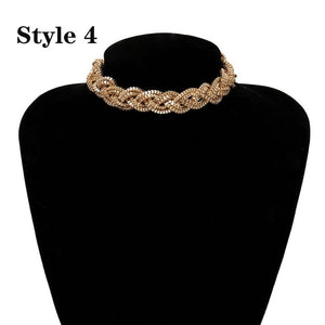 Punk Miami Cuban Choker Necklace Collar Statement Hip Hop Big Chunky Aluminum Gold Color Thick Chain Necklace Women Jewelry