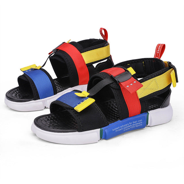 Male Comfort open-toed Sport sandals gladiator wedge Platform shoes outdoor summer Beach shoes tourism Sports shoe