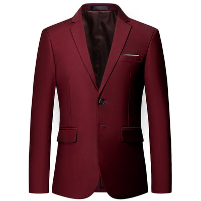 2020 New Luxury Classic RED BLACK Men'S Casual Blazers Autumn Spring Fashion Brand Loose Long Suit