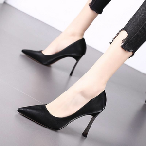 Chic Stiletto Sexy Light Blue High Heels Pointed toe Court office Shoes Classic Fashion Casual Faux leather heels comfortable