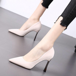 Chic Stiletto Sexy Light Blue High Heels Pointed toe Court office Shoes Classic Fashion Casual Faux leather heels comfortable