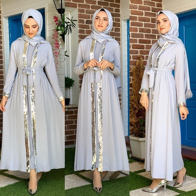 Ramadan Eid Mubarek Dubai Abaya Kimono Cardigan Hijab Muslim Dress Women Kaftan Islamic Clothing Robe Longue Femme Ete Musulmane