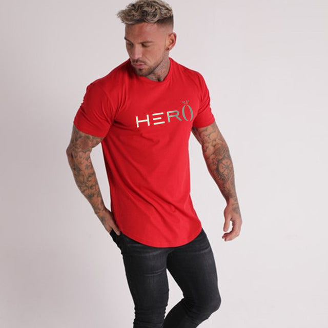 Red Gym T Shirt Men Breathable Fitness Sport Shirt Mens Workout Tshirt Man Running T-shirt Summer Sports Wear Top Rashgard Male