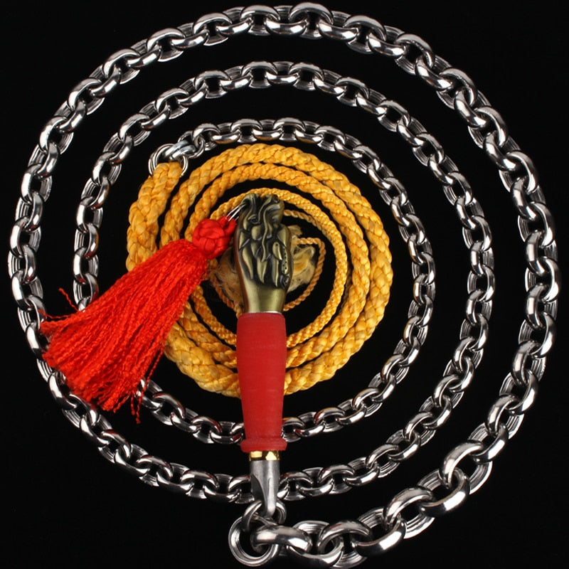Nut Stainless Steel Unicorn Whip  Ringing  Bodybuilding  Middle Martial Art KungFu WuShu Steel Whip