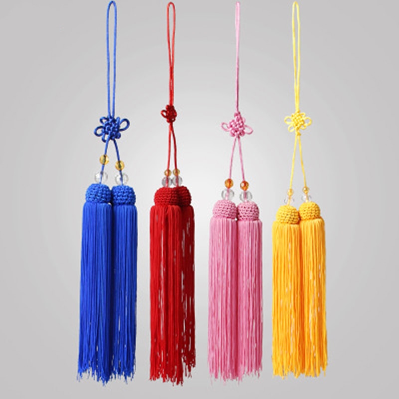 4 Colors Taiji Tassels Polyester High-grade Jiansui Taichi Martial Arts Competition Professional Use Sword Tassel