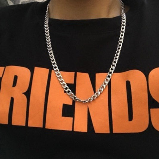 2020 Stainless Steel mens Necklace chain link punk Gifts for Men Women Best Friends Hip Hop man Necklaces Male Figaro Chains