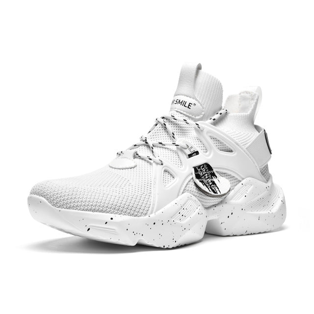 Shoes Causal Man High Top Shoes Sneakers Men Breathable Men Fly Weave Mesh Boots Shoes Fashion Sneakers Men Footwear