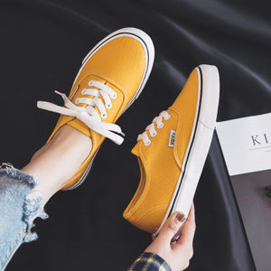 Canvas Flats Shoes Women 2020 New Spring Summer Teenagers Skateboard Shoes Candy Color Street Sneaker Footware zapatos de mujer