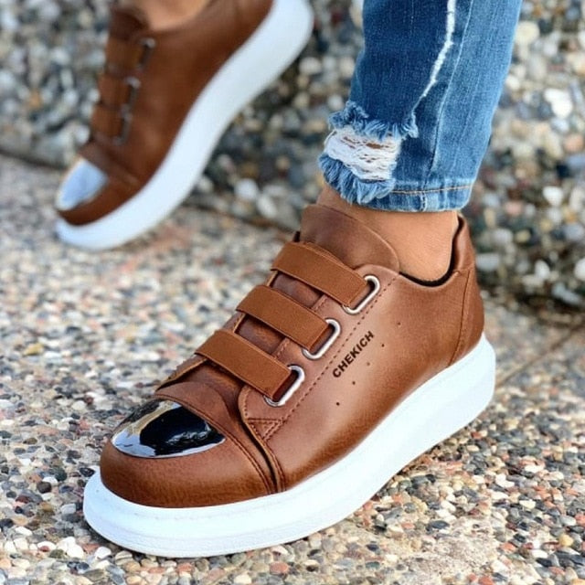 Chekich Sneakers For Men Sneakers Comfortable Flexible Fashion Leather Wedding Orthopedic Walking Shoe Sport Shoes For Men Comfort Unisex Lightweight Lightweight Casual Running Shoes Breathable Zapatos Hombre CH251