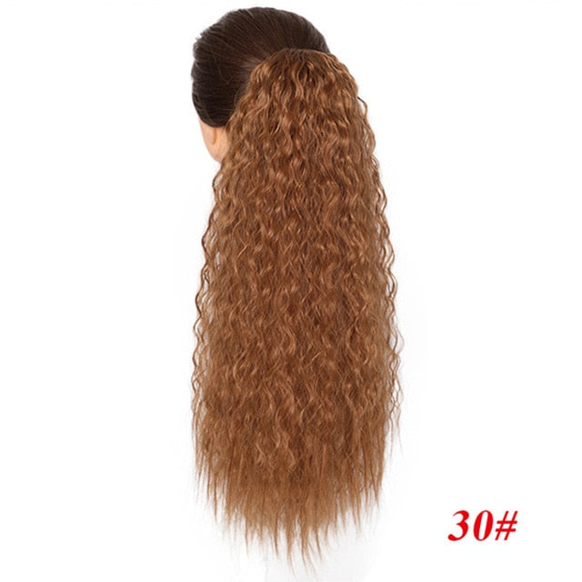 Vigorous Drawstring Ponytail Hair Synthetic Long Afro Kinky Curly Ponytail Extension for Women Black Brown Clip in Ponytail Hair