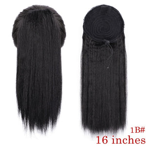 Vigorous Drawstring Ponytail Hair Synthetic Long Afro Kinky Curly Ponytail Extension for Women Black Brown Clip in Ponytail Hair