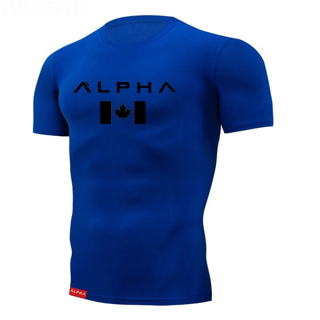 Tight t shirt Mens Short Sleeve Running Shirts Quick Dry Compression  tshirt Fitness Tights Sport Shirt Men Gym Sports Wear