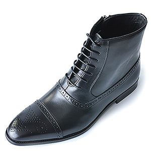 Classic Men Boots Poly Urethane Dress Shoes Outdoor Autumn Lace-UP  Ankle Boots