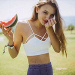 Summer Camis Women Sexy Modal Cotton Breast Cross Vest Tops Female Short Style Backless Tank Girls Brief Fashion Tanks Top