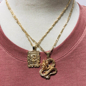 ALYXUY New Fashion Dragon Pendant Necklaces for Women Gold Color Rose Choker Necklace Mascot Ornaments Jewelry  Gift