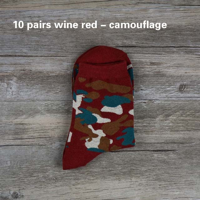 10 Pairs Camouflage Socks Men Cotton  Outdoor sport hiking socks Army Green