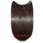 20 inch invisible wire no clip a part of halo hair extension flip in fake hair hairpieces synthetic hair for woman