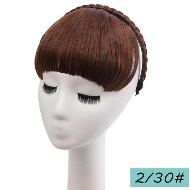 LVHAN air bangs pure bangs hair extension synthetic wig natural black light brown dark brown black high temperature fiber