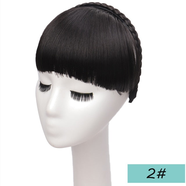 LVHAN air bangs pure bangs hair extension synthetic wig natural black light brown dark brown black high temperature fiber