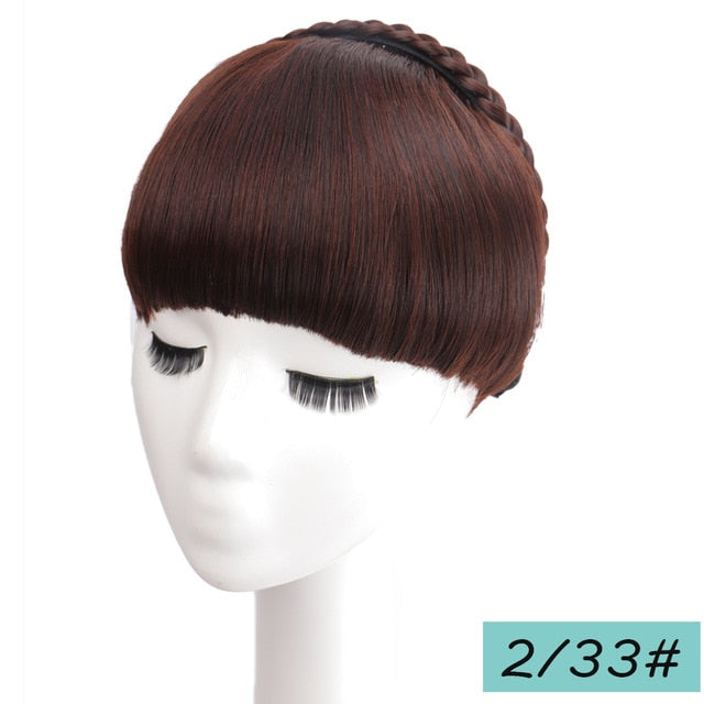 LVHAN air bangs pure bangs hair extension synthetic wig natural black light brown dark brown black high temperature fiber