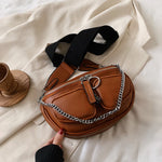 Wide Shoulder Belt Crossbody Bags For Women 2020 Chain Designer Shoulder Messenger Handbags Solid Color Design Hand Bag