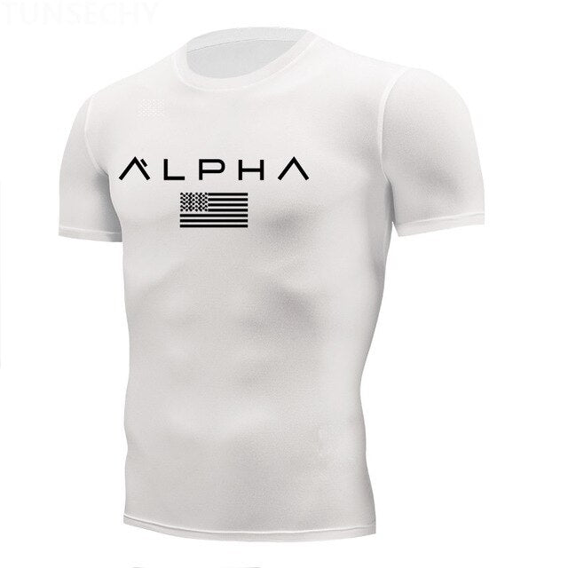 Running Shirts Men Short Sleeve Quick Dry Compression tshirt Fitness Tights Sport Shirt Men Gym jogging t shirt Sports Wear