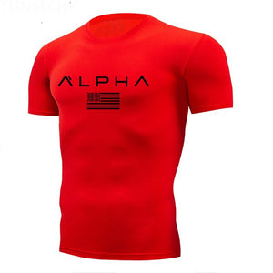 Running Shirts Men Short Sleeve Quick Dry Compression tshirt Fitness Tights Sport Shirt Men Gym jogging t shirt Sports Wear